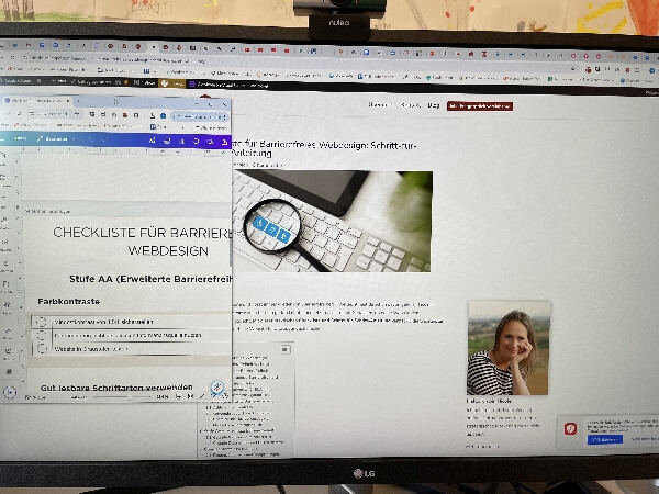 Blogartikel 12 von 12: Arbeit an Checkliste für barrierefreie Websites
